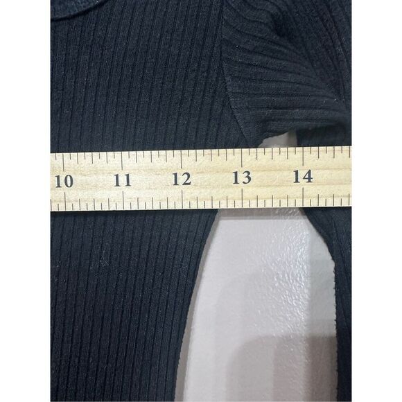 NWOT SIMON MILLER Space Rib-Knit Shoulder Cut Out Black Maxi Dress Women's XS - Picture 9 of 12